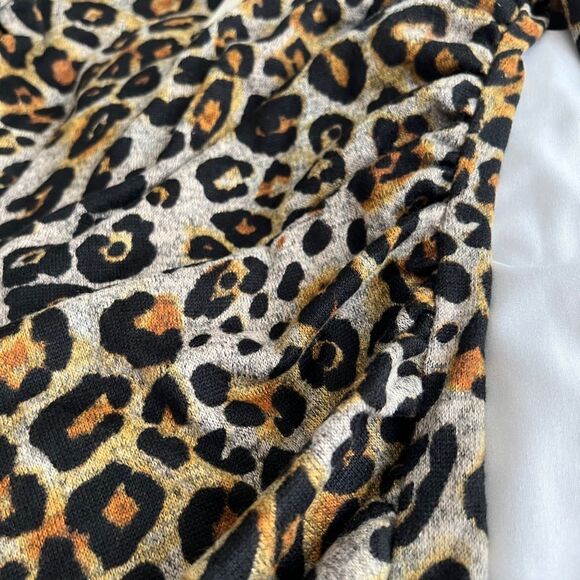 Francesca’s Collection Leopard Print Runched Dress Size XXS - Picture 8 of 11